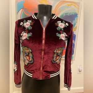 Velvet burgundy jacket